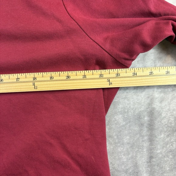 L.L.Bean Shirt Womens 1X Plus Pink Maroon 3/4 Long Sleeve V-neck Pullover 244336 - Picture 3 of 7